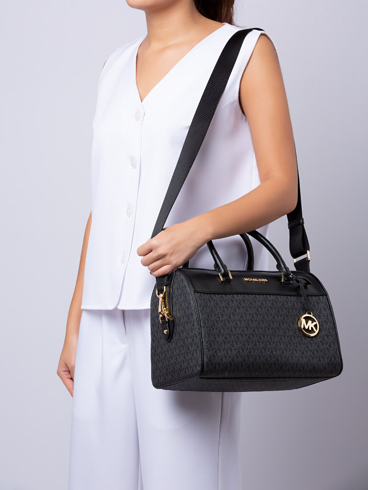 Michael kors signature w webbing duffle online
