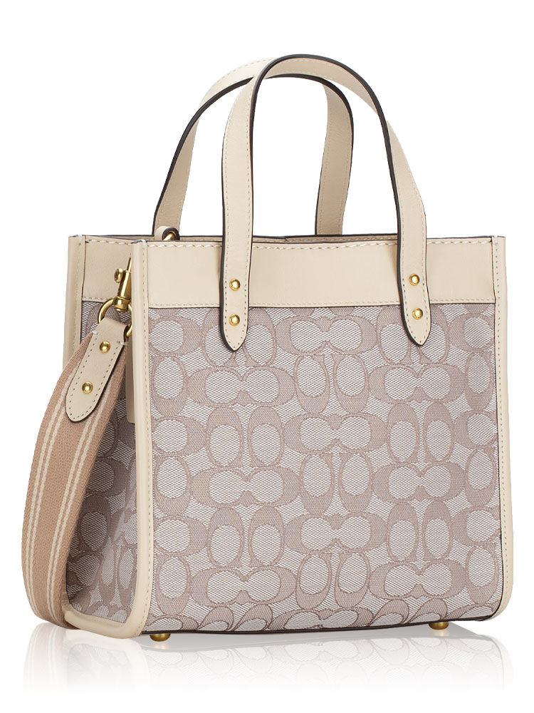 Coach signature jacquard tote online