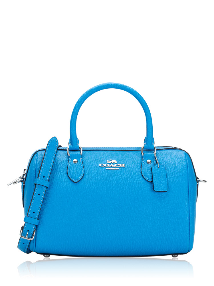 Coach CH282 Crossgrain Rowan Satchel Electric Blue