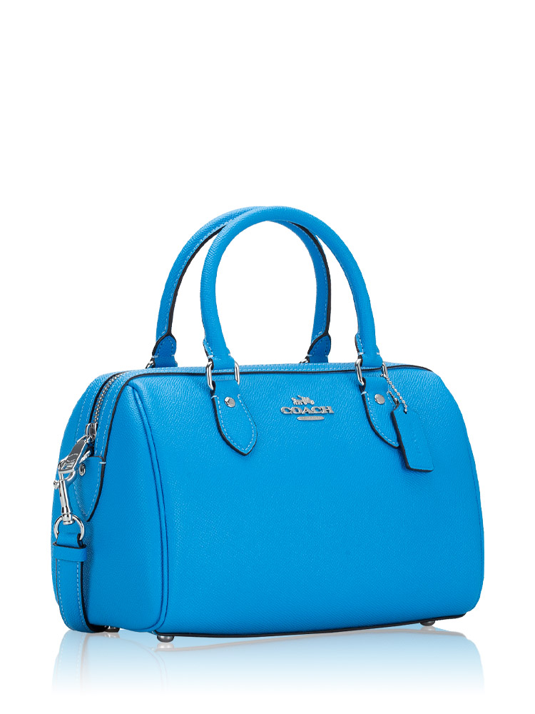 Coach blue satchel sales