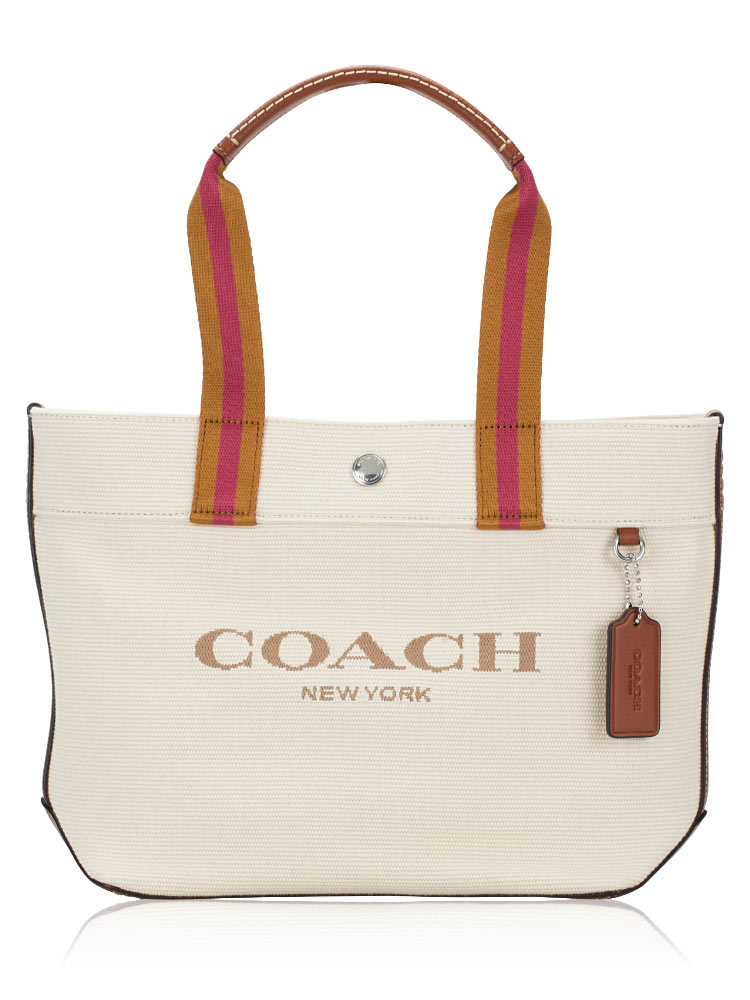 Coach CK168 Canvas Small Tote Natural Multi