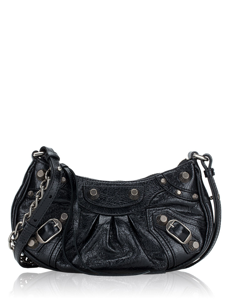 Balenciaga Le Cagole Mini Chain Shoulder Bag Black