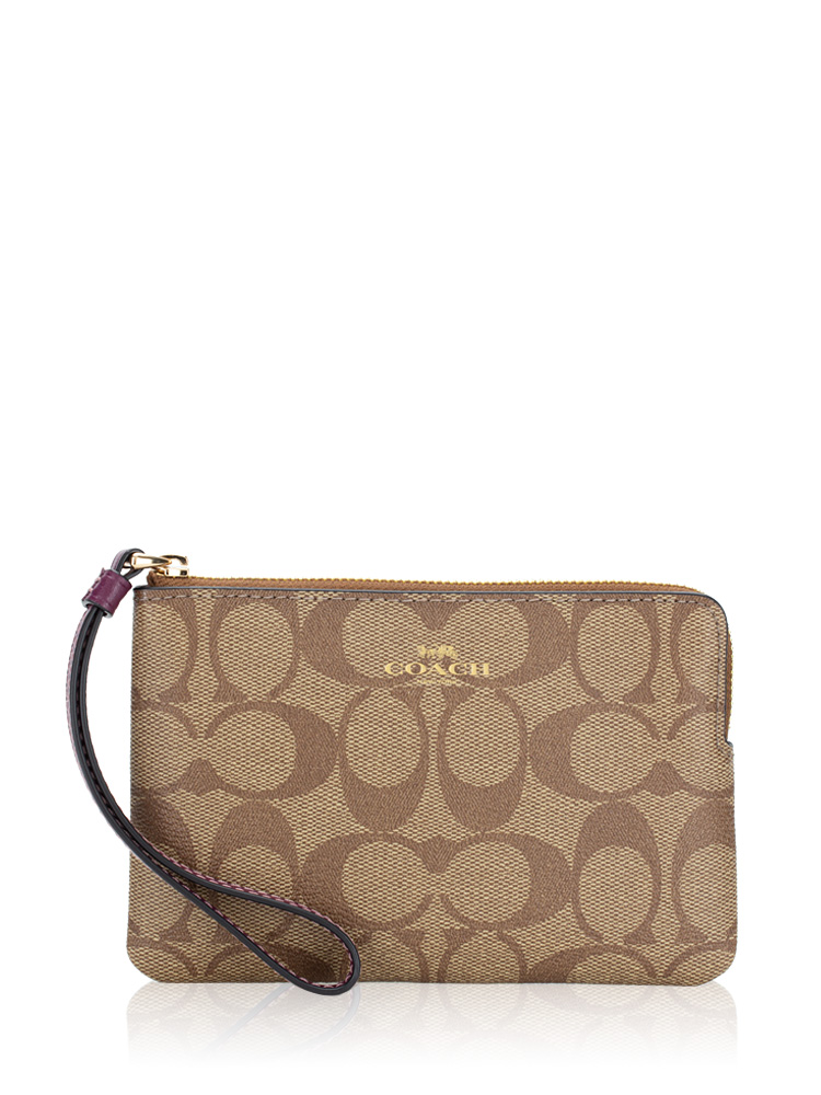 Coach signature corner zip discount wristlet