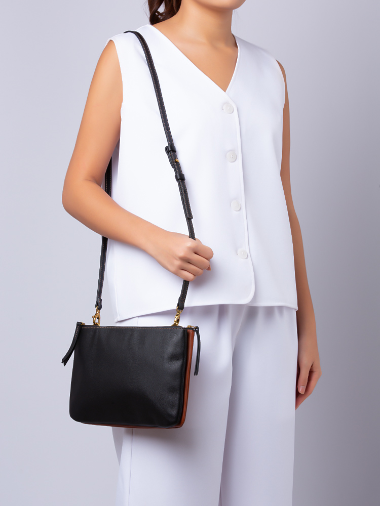 Fossil devon crossbody black deals