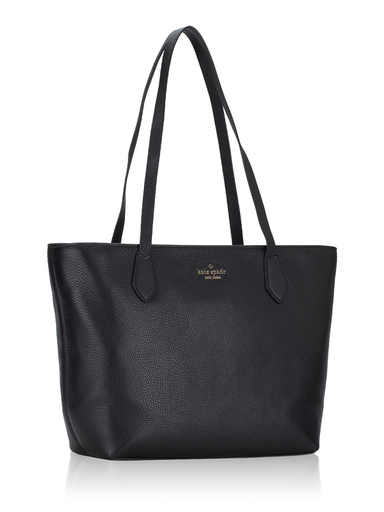 Kate spade black on sale leather handbag