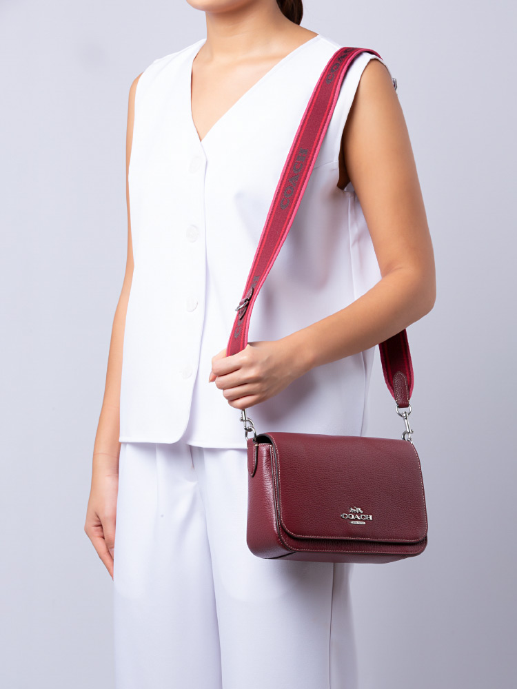 Coach leather sales messenger crossbody