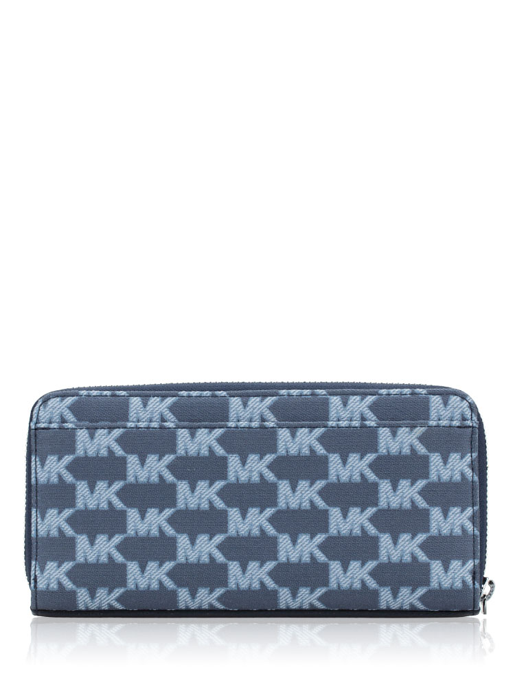 Michael Kors Signature Cooper Tech Zip Wallet Navy Multi