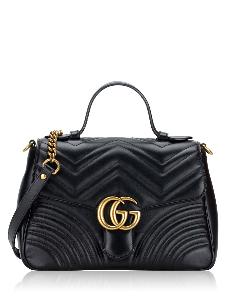 Gg marmont medium hot sale matelassé top handle bag