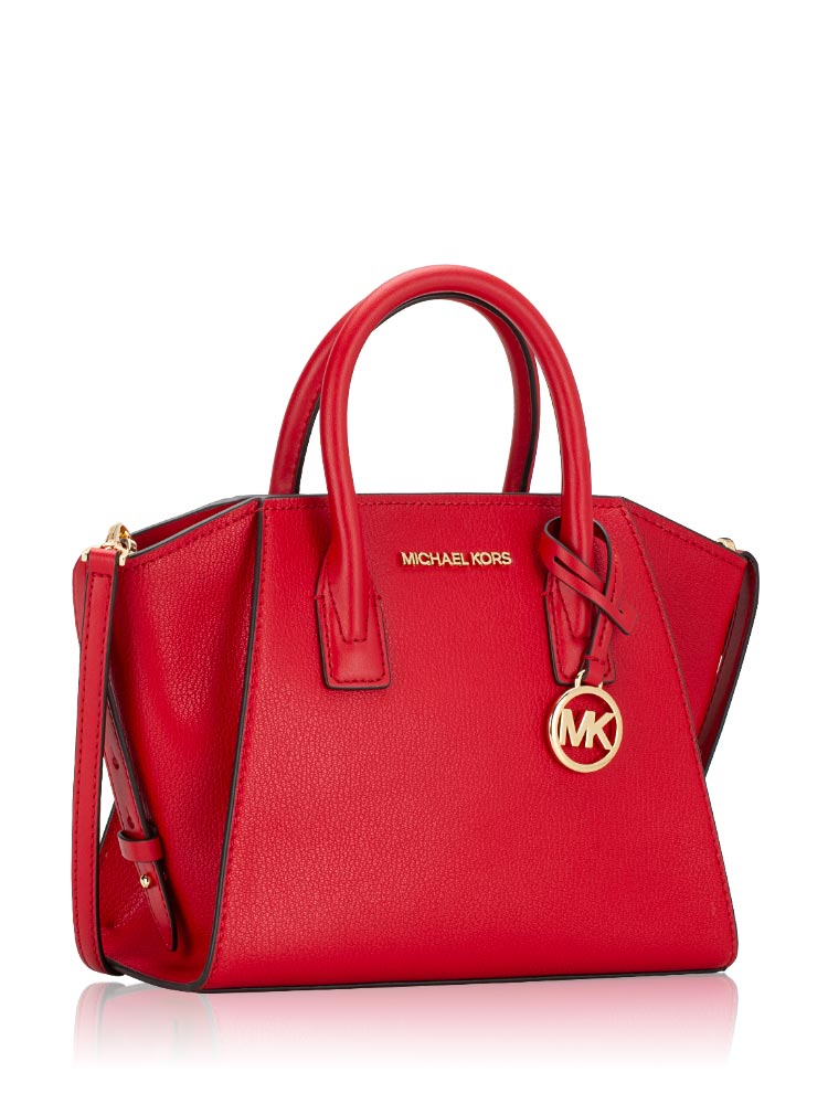 Michael Kors Avril Small Top Zip Satchel Bright Red