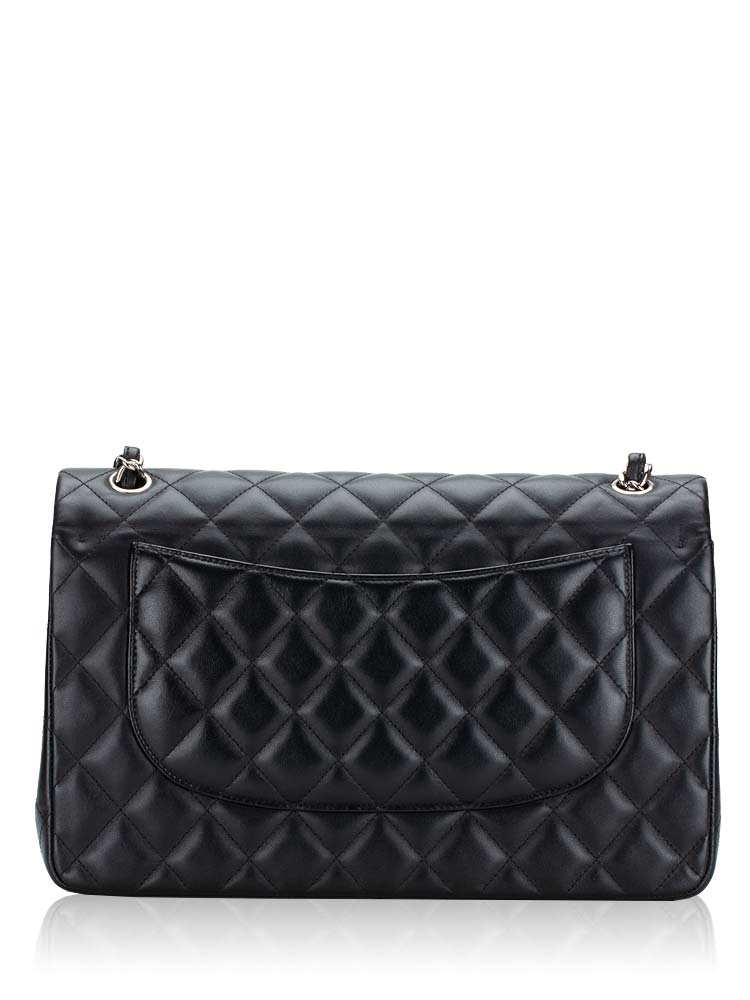 Chanel Lambskin Classic Jumbo Double Flap Bag Black