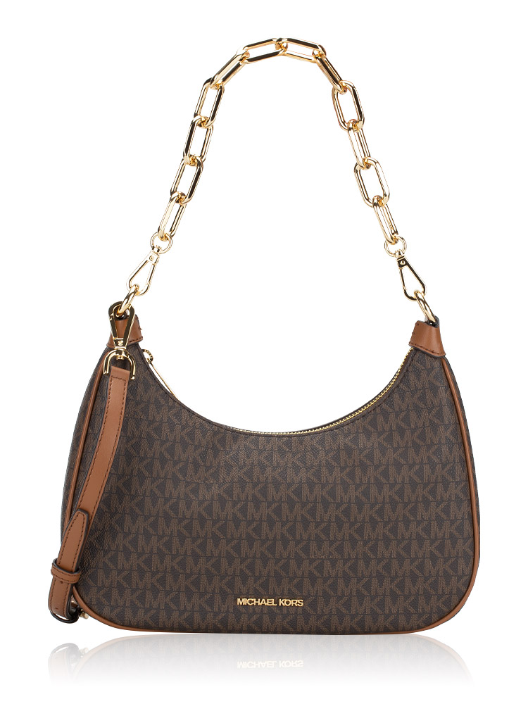 Michael Kors Signature Cora Large Zip Pouchette Brown