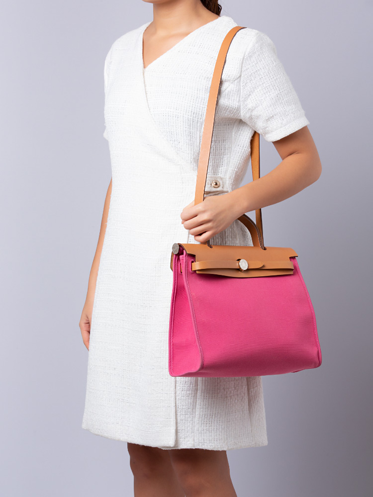 Hermes herbag online pink