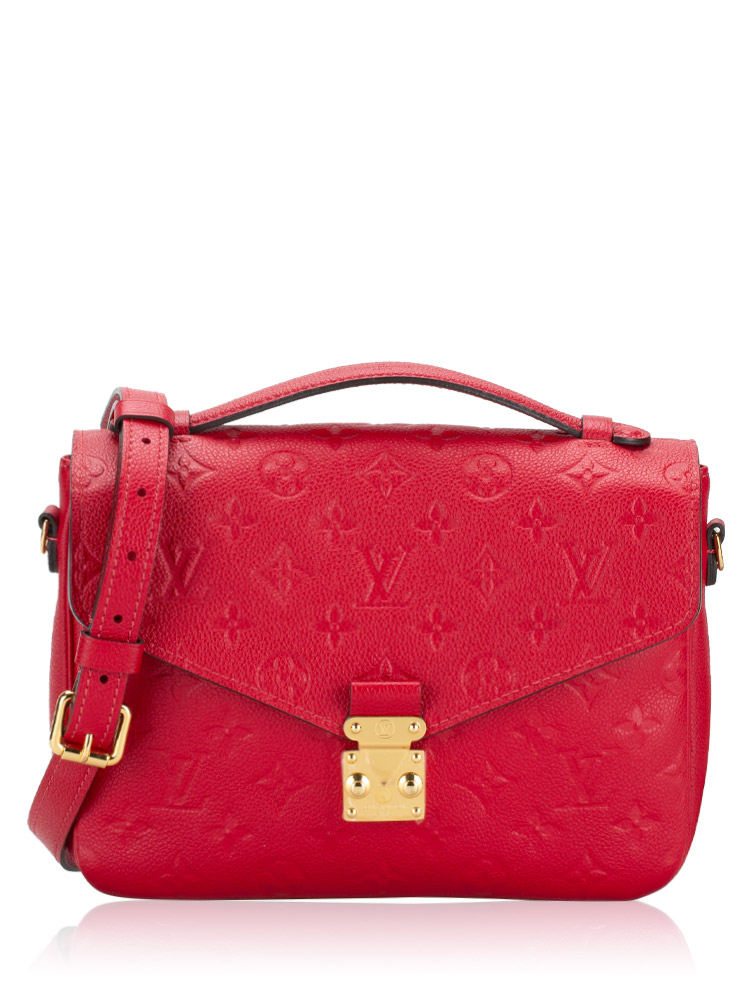 Louis Vuitton Monogram Empreinte Pochette Metis Scarlet