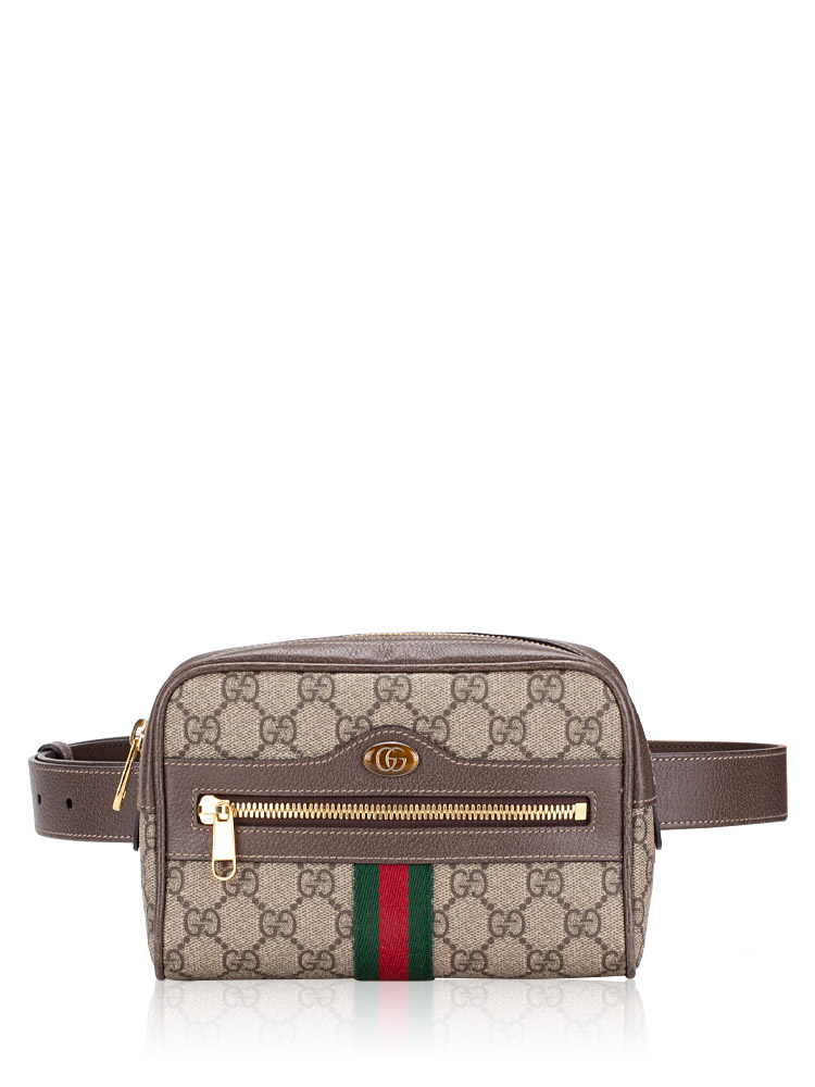 Gucci GG Supreme Web Ophidia Small Beltbag Beige New Acero Sz 85