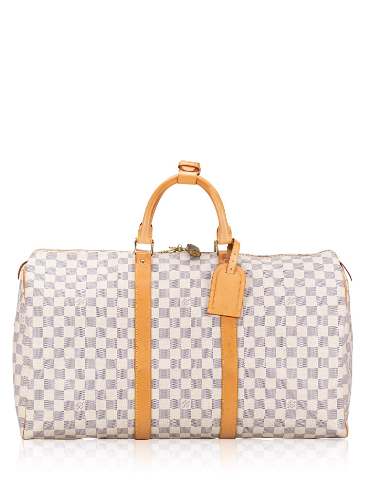 Louis Vuitton Damier Azur Keepall 55 Bandouli re