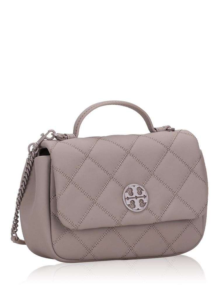 Tory Burch Willa Matte Mini Top Handle Bag Gray Heron