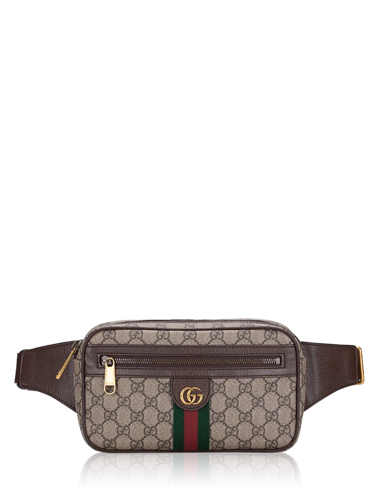 Gucci Soft GG Supreme Ophidia Medium Belt Bag Beige New Acero