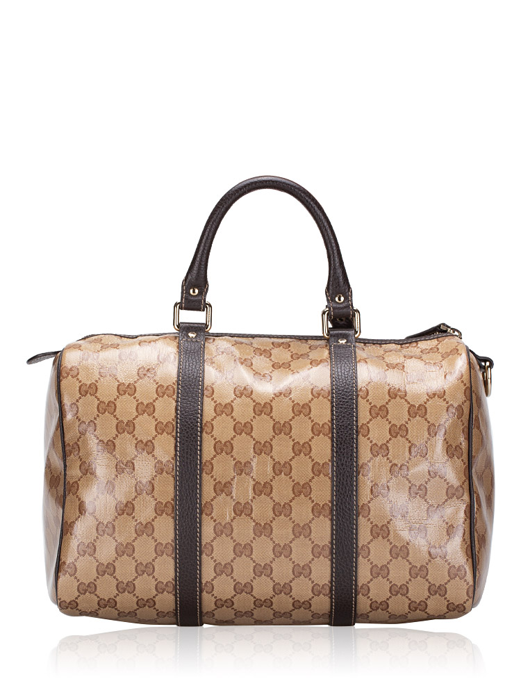 Gucci GG Crystal Boston Bag Beige Brown