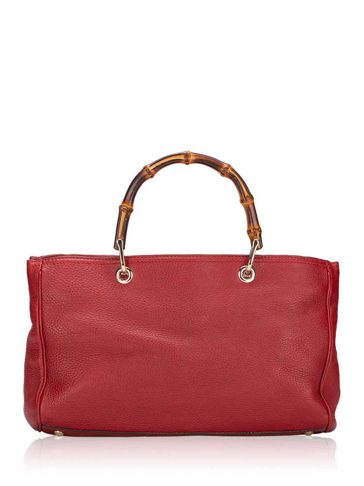 Gucci red clearance bamboo bag