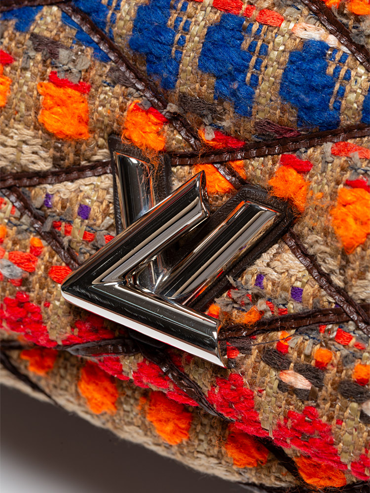 Louis Vuitton Tweed Malletage GO-14 PM Brown Multicolor