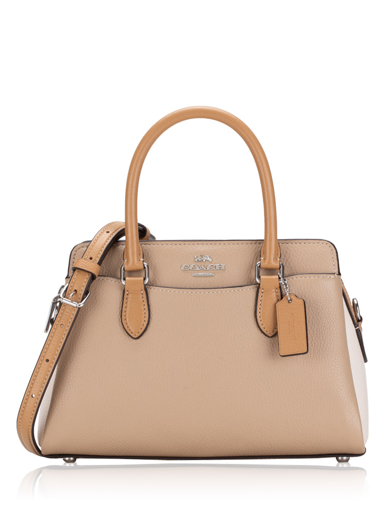 Coach CH289 Colorblock Leather Darcie Mini Carryall Sandy Beige Multi