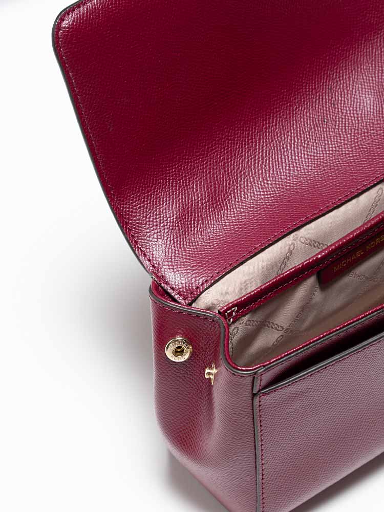 Michael Kors Jet Set XS Top Handle Flap Crossbody Dark Berry