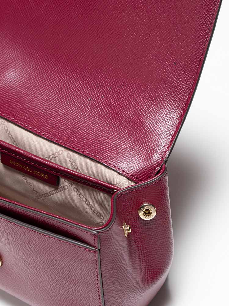 Michael Kors Jet Set XS Top Handle Flap Crossbody Dark Berry