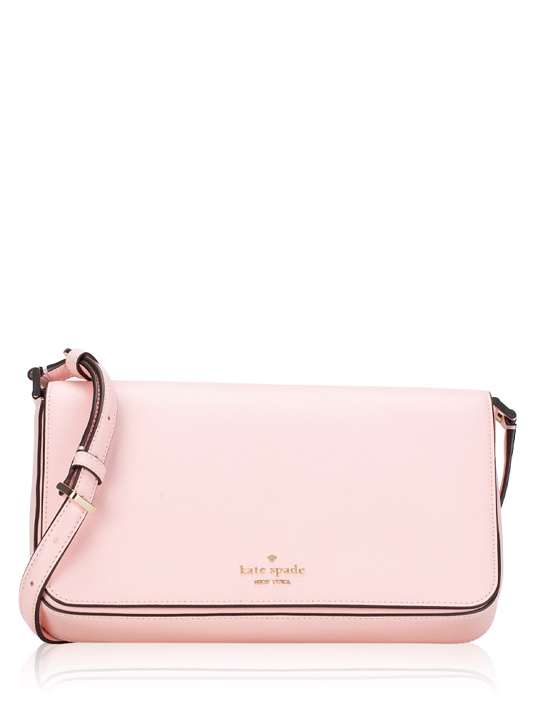 Kate Spade Staci Saffiano Leather Flap Shoulder Peony Blossom