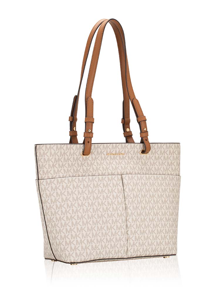 Michael Kors Shoulder Bag selling Bedford Signature Signature Medium Top Zip Pocket Tote