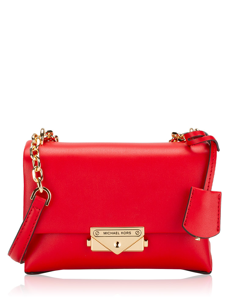 Michael Kors Cece Leather Small Convertible Crossbody Bright Red