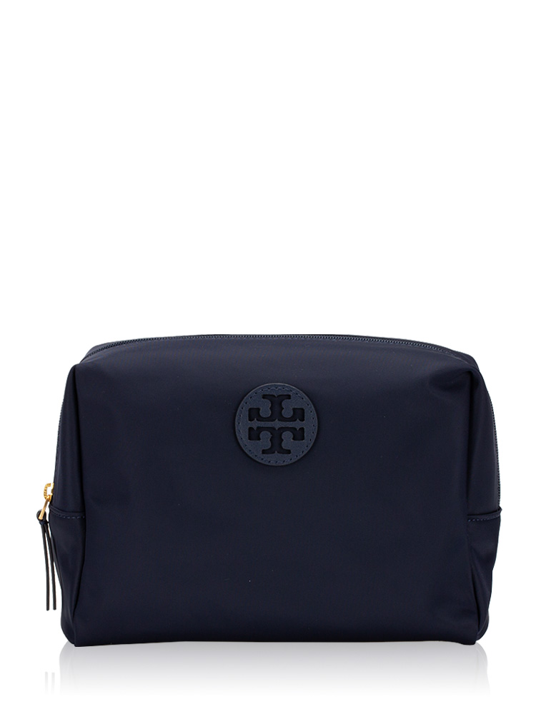 NWT! Tory Burch Solid Nylon Cosmetic Case deals Travel Bag Logo