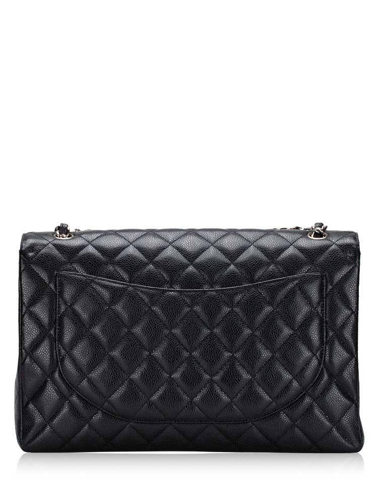 Chanel Caviar Maxi Classic Single Flap Bag Black