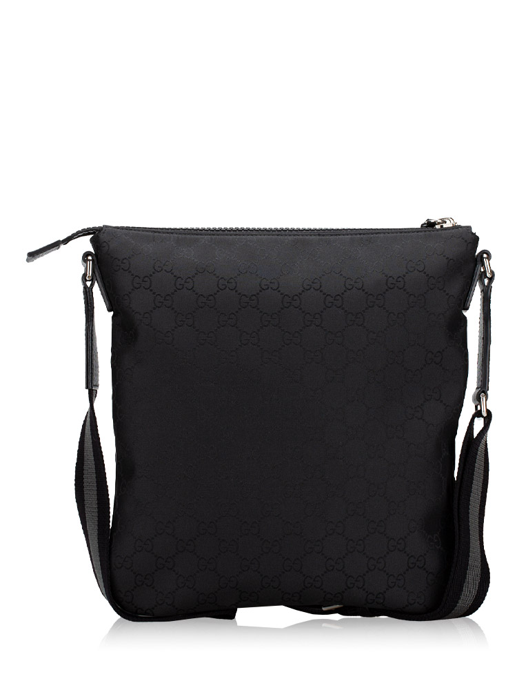 Gucci GG Nylon Flat Messenger Black