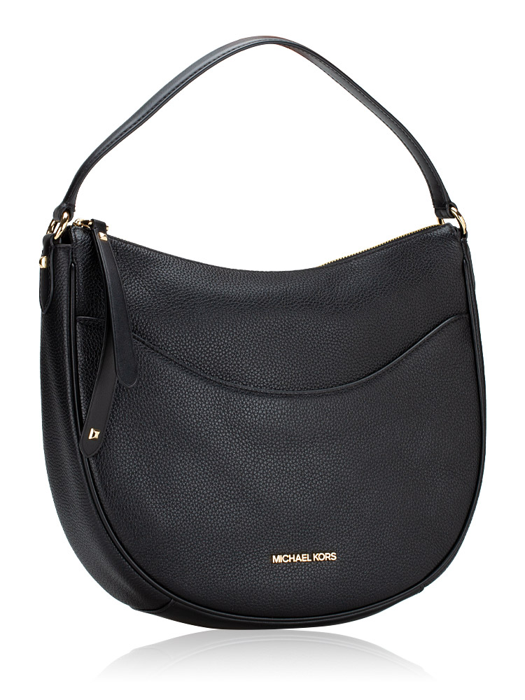 Michael Kors shops Black Leather crescent moon