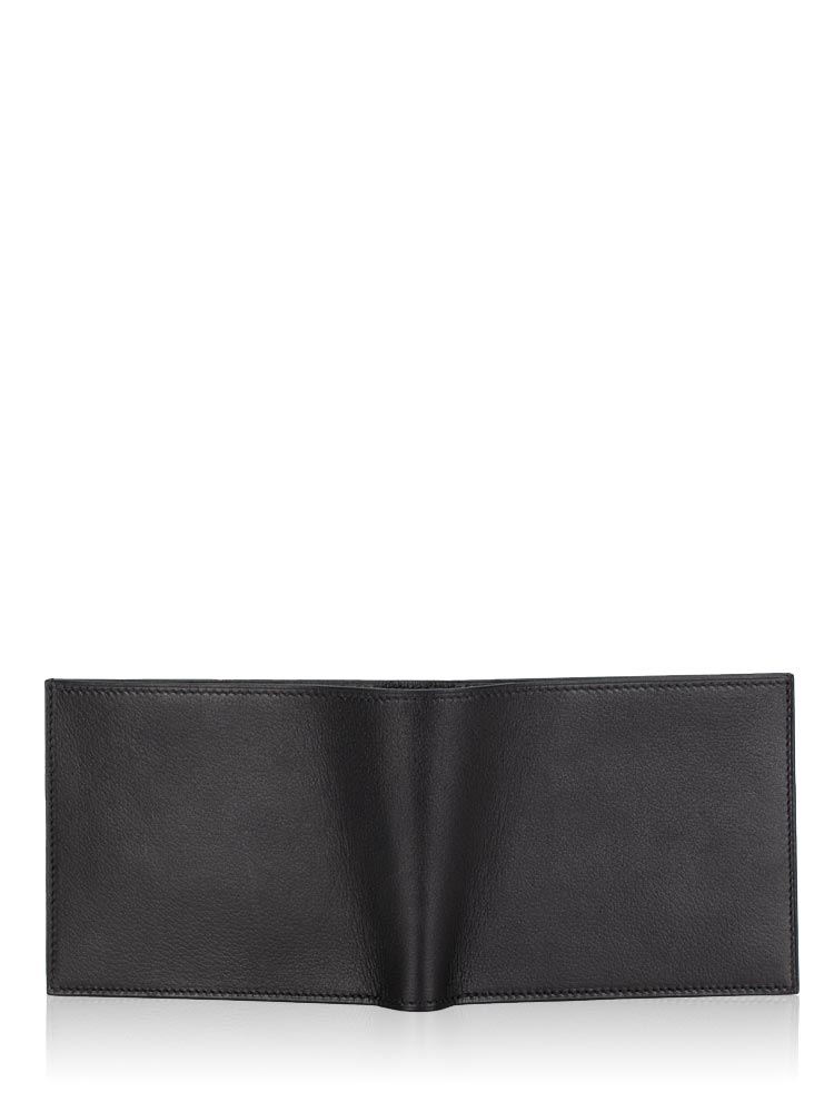 Hermes Swift Citizen Twill Compact Wallet Black