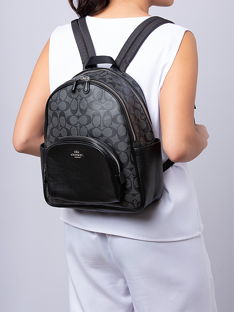 Coach 5671 Signature Court Backpack Graphite Black