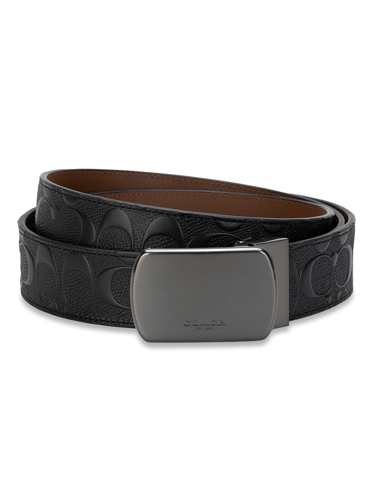 coach grace plaque buckle belt