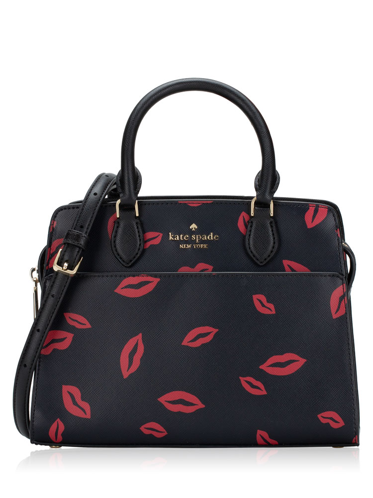 Kate Spade Black and Red Poppy Laptop Backpack outlets