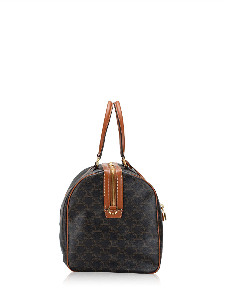 Celine Triomphe Canvas Voyage Medium Duffle Bag Tan