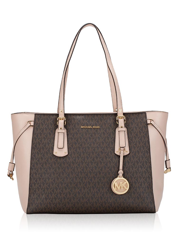 Michael kors signature voyager multifunction top zip tote best sale