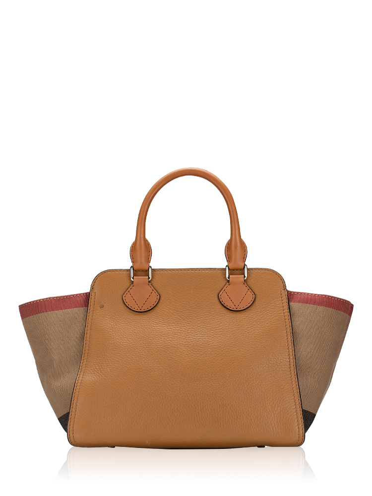 Medium leather tote bag burberry on sale