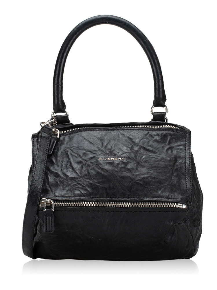 Givenchy Tumbled Sheepskin Small Pandora Bag Black