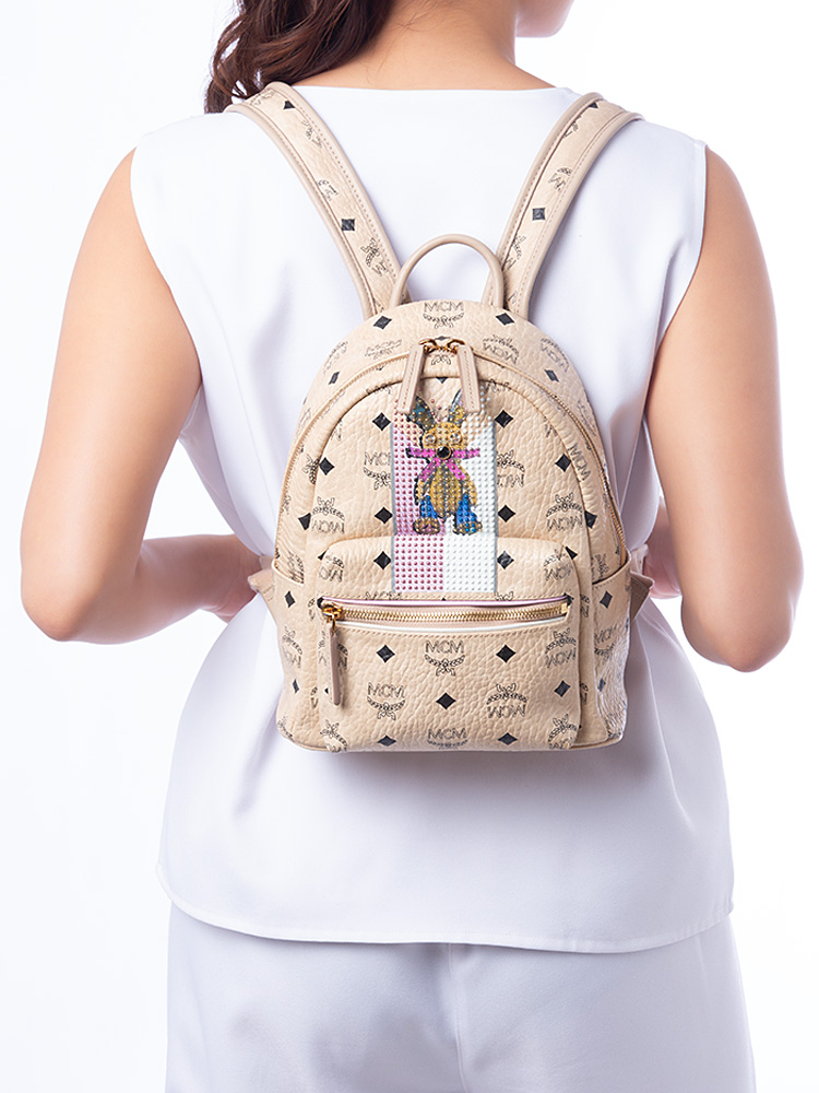 Mcm Rabbit Backpack Mcm Visetos Studded Stark Rabbit Mini Backpack Beige