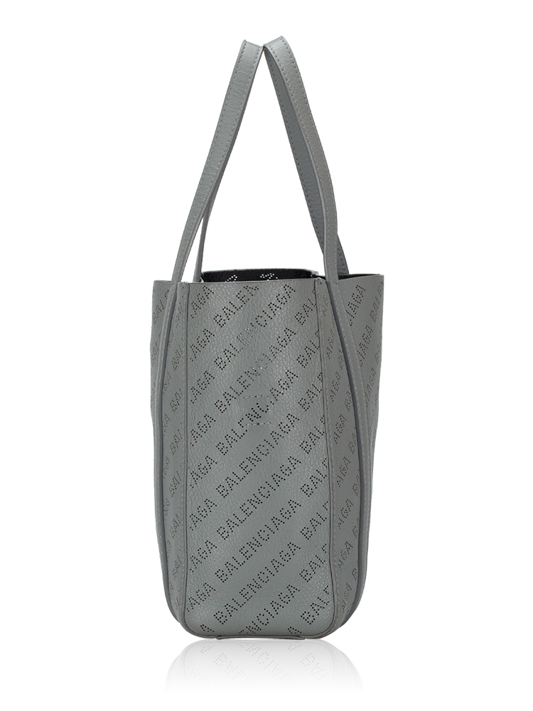ギフト♪【国内発送★BALENCIAGA】EVERYDAY XXS ロゴ TOTE BALENCIAGA Shiny Calfskin Logo Crocodile Embossed XXS