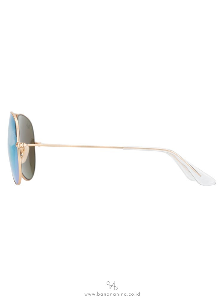 RAY-BAN RB3025 Aviator Sunglasses Mirror Green Gold