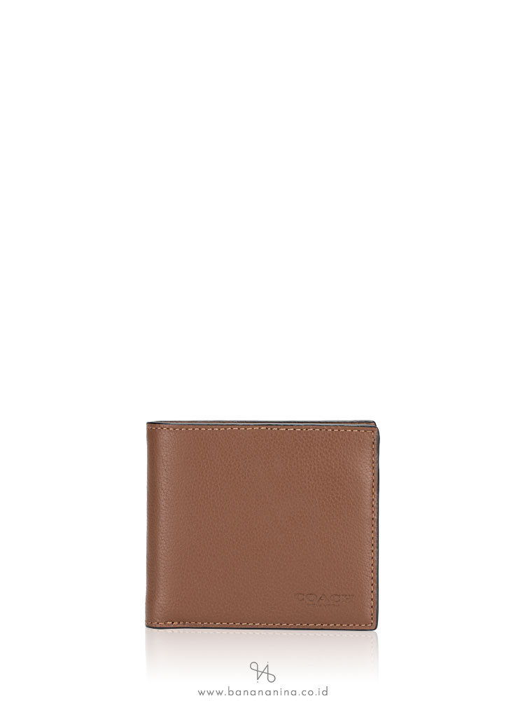 COACH Men 75084 Double Bifold Sport Calf Dark Saddle