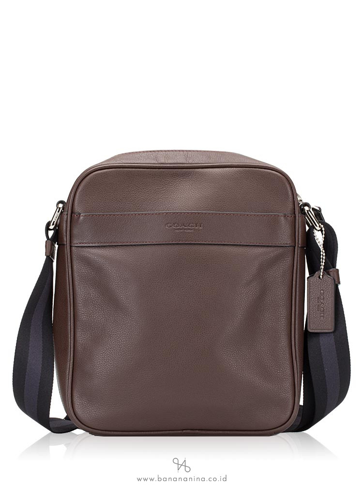 COACH Men 54782 Flight Smooth Leather Messenger Mahogany