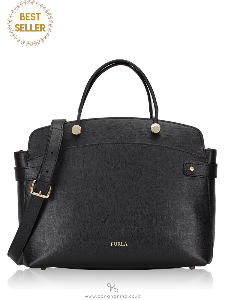 FURLA Agata Medium Satchel Onyx