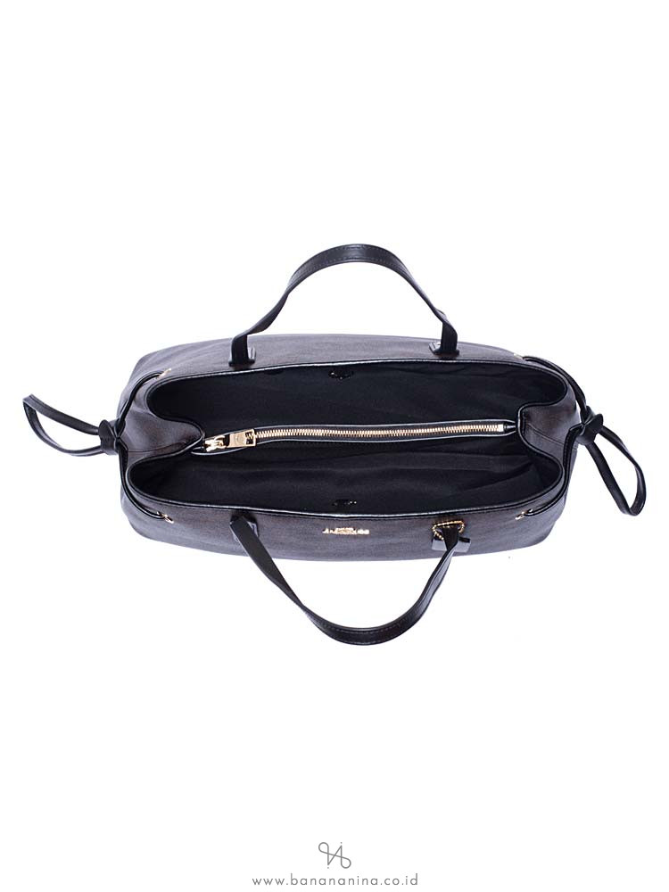COACH 57842 Signature Drawstring Carryall Brown Black