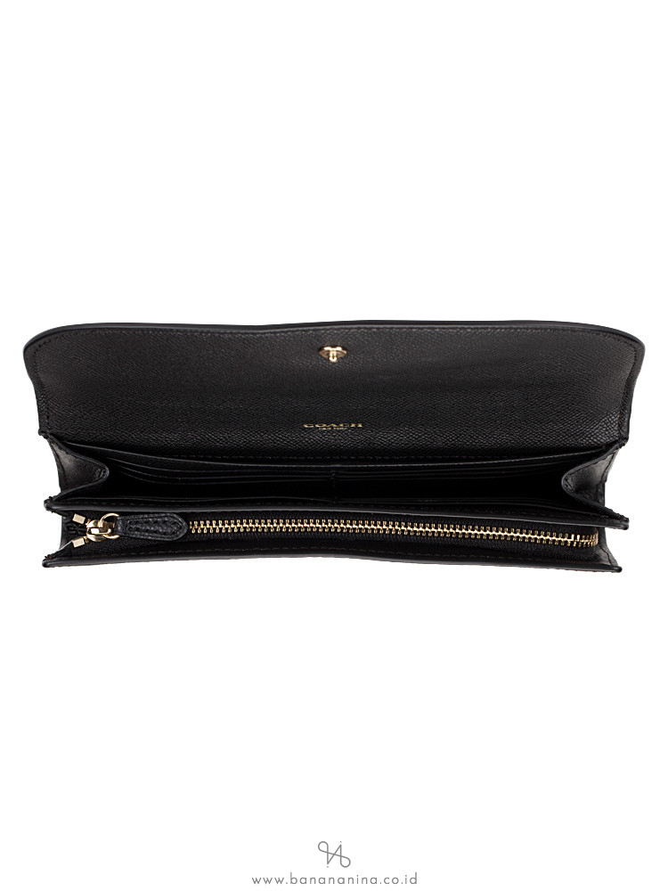 COACH 54022 Signature Slim Envelope Wallet Brown Black